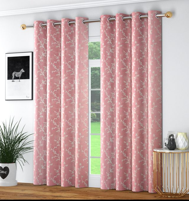 La Elite Room Darkening Polyester Window Curtains
