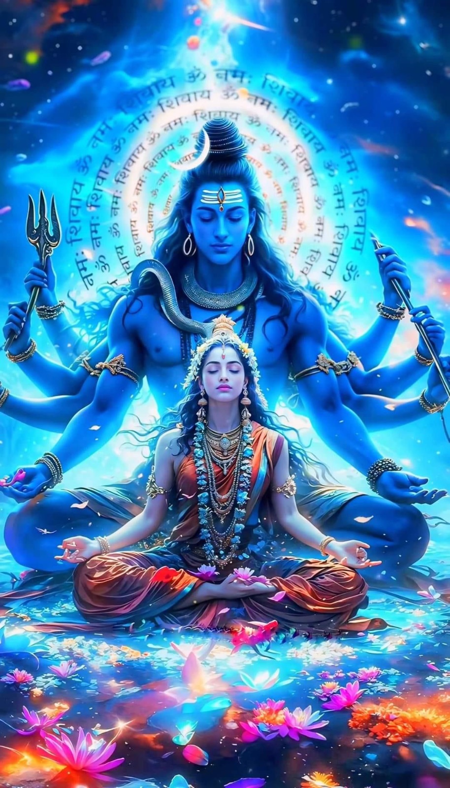 Shiva Parvati: meditation Poster – 15x17 Inches"