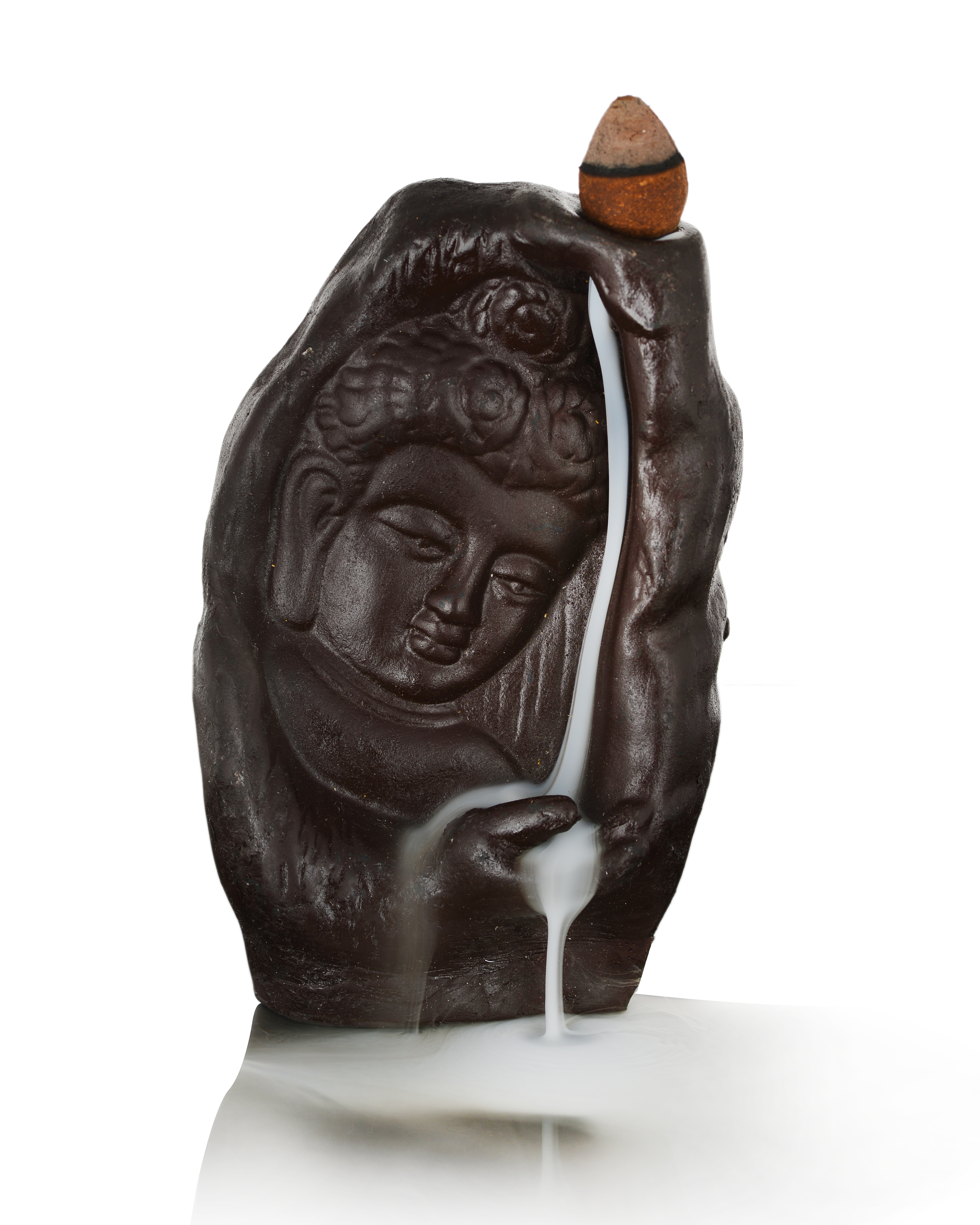 Buddha Backflow Incense Burner Holder with 10 Backflow Incense Cones.
