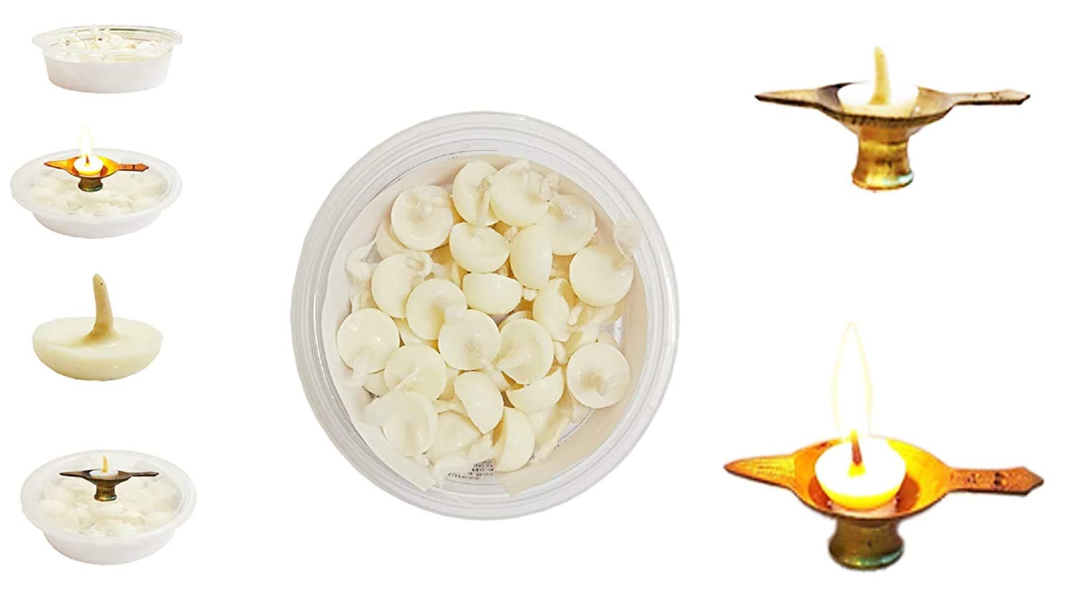 Pure Ghee Diya Batti (100 Diyas) Cotton Wick for Puja and Special Occasions