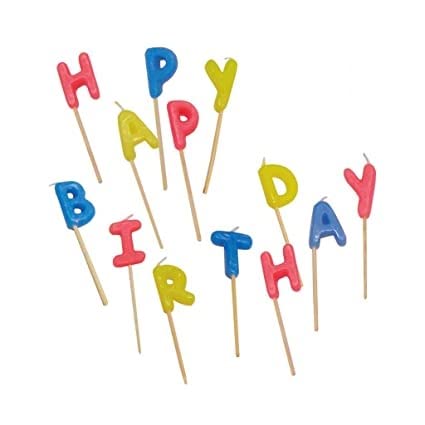 Happy Birthday Toothpick Candles (Pack of 13 Toothpick Sticks)