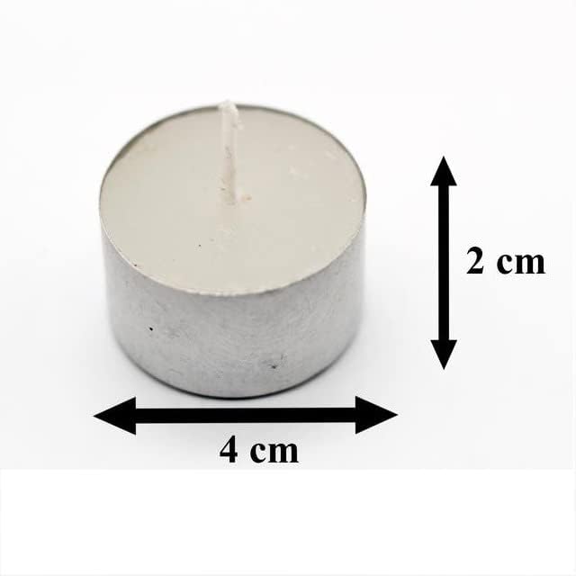 Pure Smokeless Tea Light Wax Candles - 50 Pieces Pack