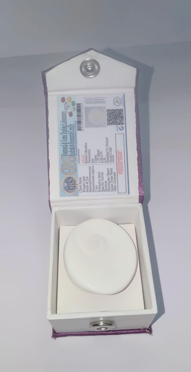 Natural & Certified Gomti Chakra With Purple Box (4.5 x 3.5 x 2 CM)