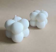 Oudh Scent White Wax Smokeless Scented Bubble Candle, Scented Bubble Candle for Decoration and Celebrations, Pack of 4 Pce