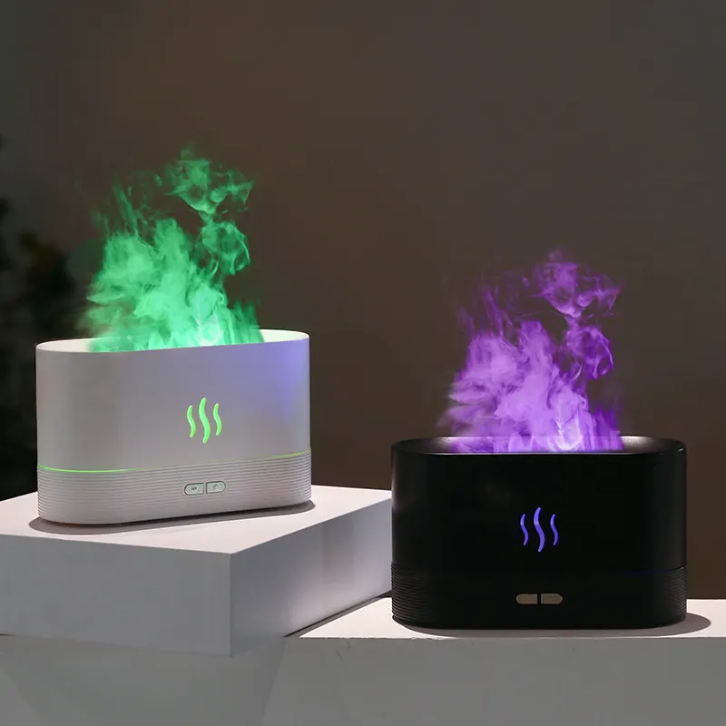 Electric Aroma Flames Air Humidifier & Essential Oil Diffuser – A Calming Blend of Aromatherapy and Functionality