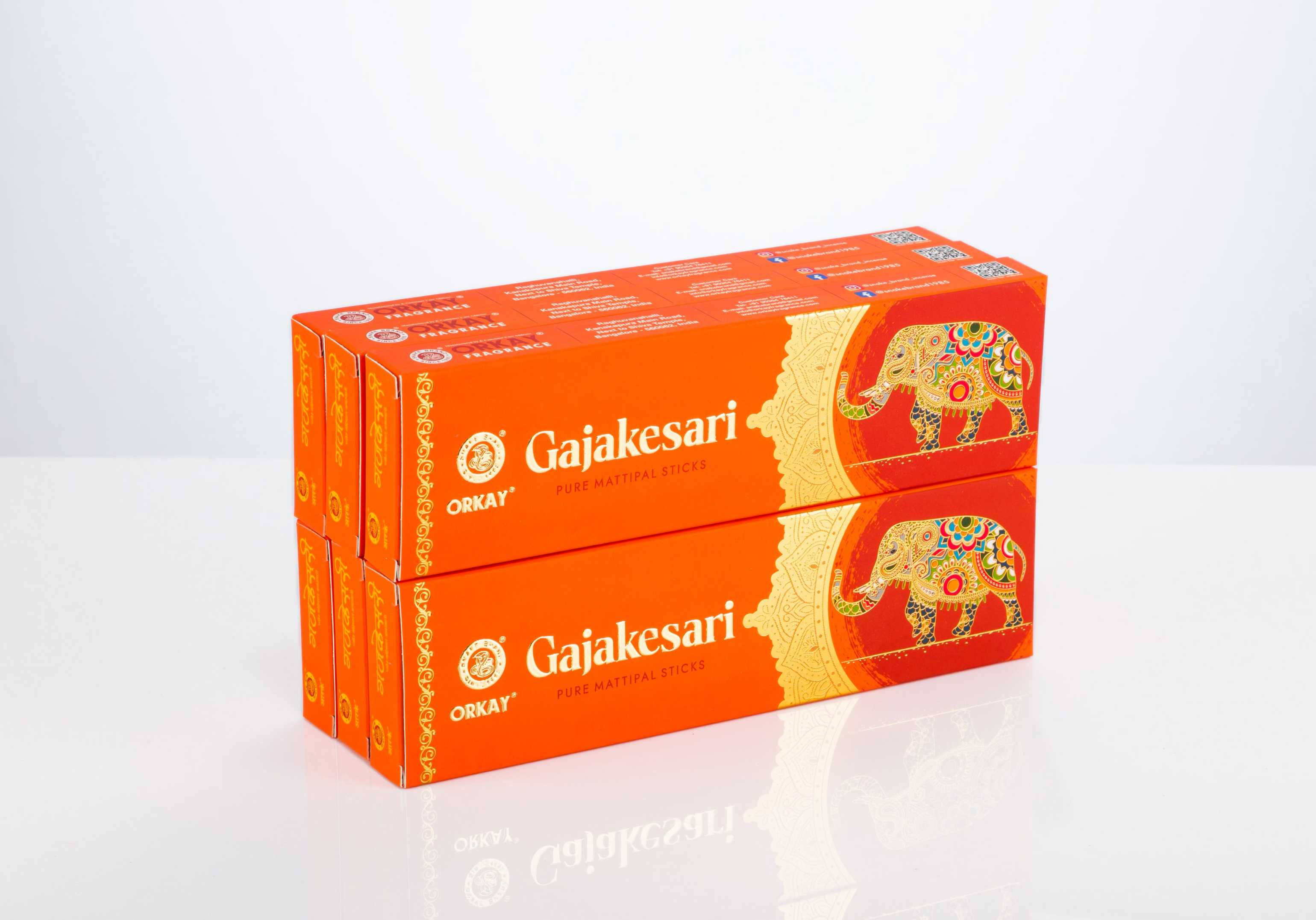 Orkay Gajakesari 100g || Pack of 6 || Contains 600g Traditional Sandal with Kesar (100, Set of 6)